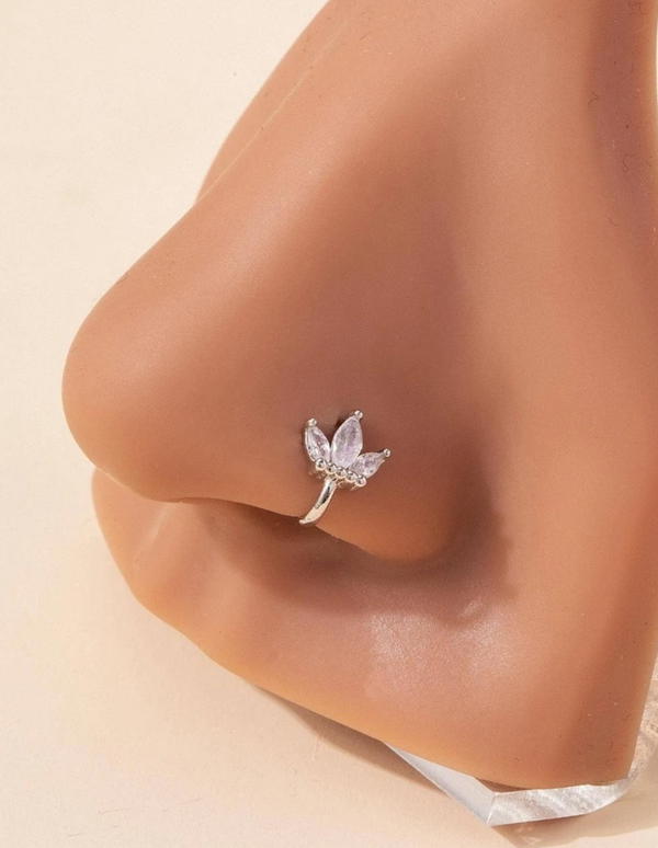 حلق انف تاچ (قطعة واحدة) (NR2) Crown Fake nose ring Image 2 Preview