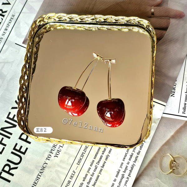حلق كريز كبير(E81,82) Big Cherry Earring Image 4 Preview