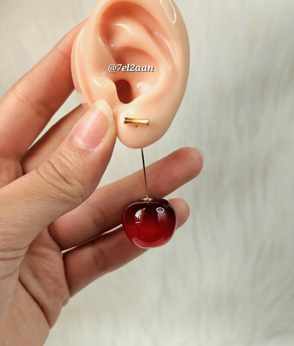 حلق كريز كبير(E81,82) Big Cherry Earring Image 6 Preview