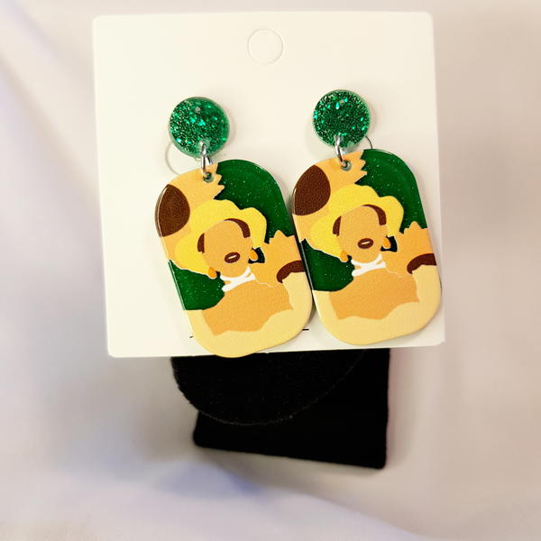 حلقان اكريليك بأشكال مختلفة (E18,19,20,21,22) Acrylic different shapes earrings  Image 5 Preview