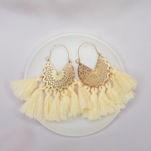 حلقان خيوط و معدن اشكال و الوان مختلفة (E30,31,33,33) Tassel different shapes and colours earrings  Image 5 Preview