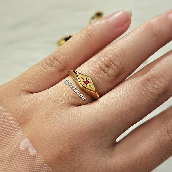 خاتم بتصميم نجمة  (R 17,19) Star design Ring  Image 2 Preview