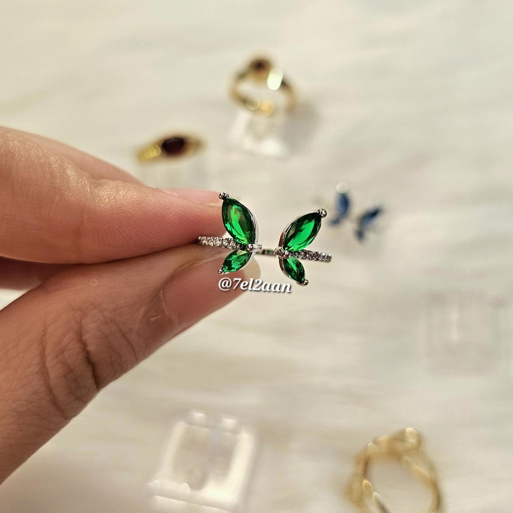 خاتم فراشة فصوص (R20,21) butterfly ring Preview Image