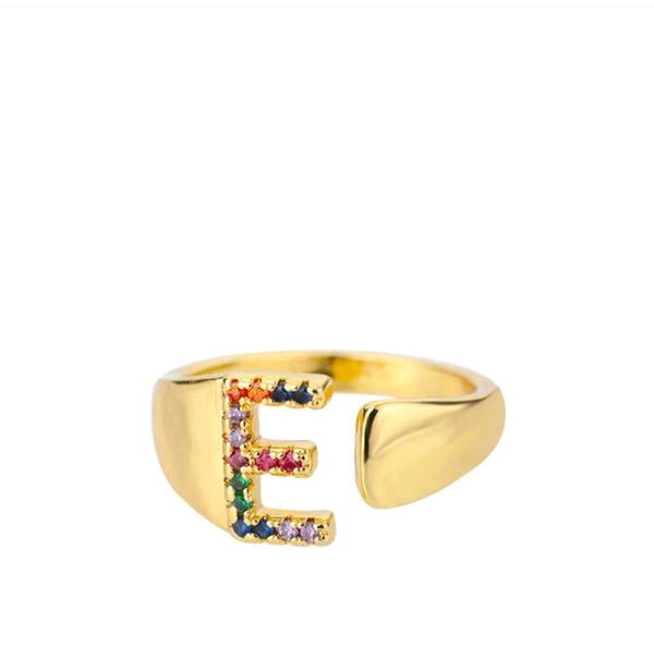 Colourful zircon Letters (R28:R37) حلقان احرف زيركون  Image 4 Preview