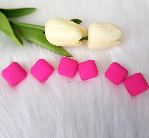 square colourful earrings (E1,2,3)حلقان مربعة ملونة Image 2 Preview