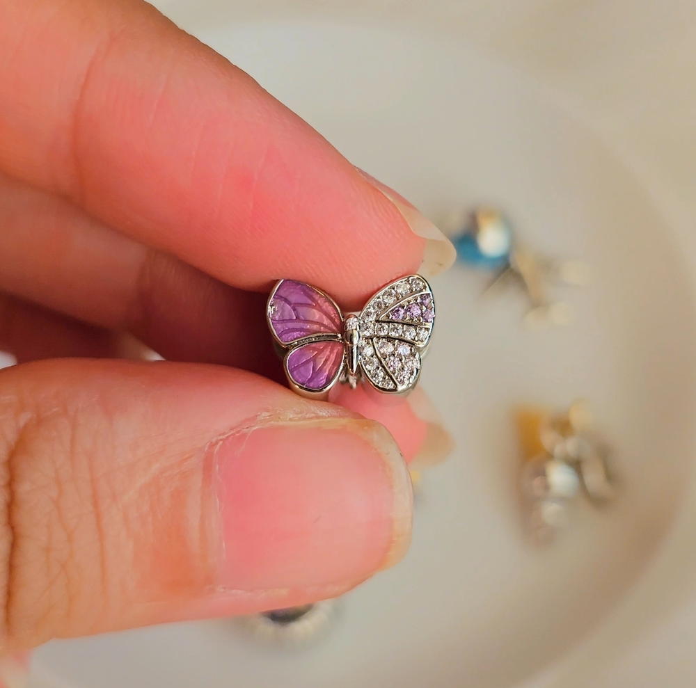 Butterfly zircon charm(chrm18)دلاية الفراشة و الزيركون الملون Preview Image