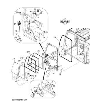 XB00000992-قفل باب بوكلين هيتاشي  Image 3 Preview