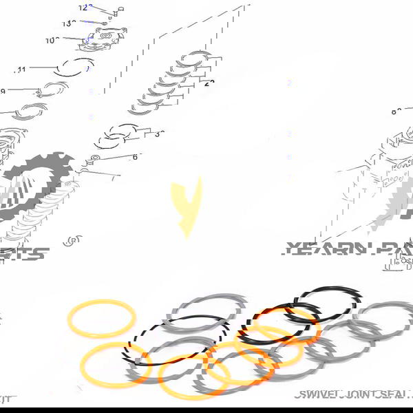 YB00003778-طقم سيل مجموعة الجنازيرZX200-5G-ZX200-3F Image 3 Preview