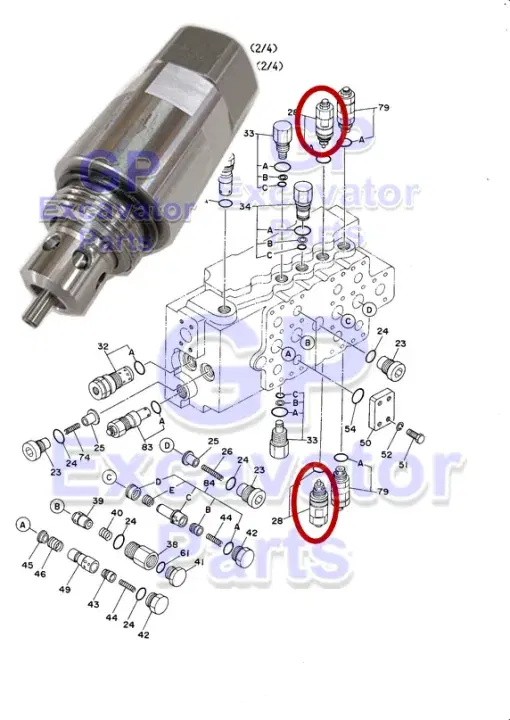 4228353-اوبرلود يناسب حفارات هيتاشي EX200-5 وEX200-3 وEX300-3 وEX200- Image 2 Preview