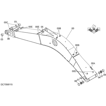 4724043-جلبة قطع غيار هيتاشي جلية بوم- 280- ZX240-5G، ZX240LC-5G، ZX250H-5G، ZX250K-5G، ZX250L-5G، ZX250LC-5B، ZX250LCH-5G، ZX250LCK-5G، ZX250LCN-5B، ZX280-5G، ZX280LC-5G، ZX290L-5G، ZX290LC-5B، ZX290LCN-5B Image 2 Preview