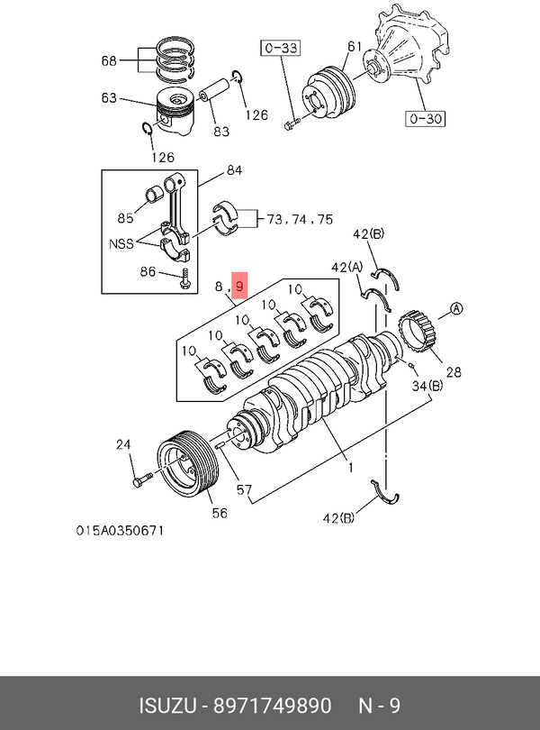 8971749890-سابيك ثابت 4HK1 ZX200-3F  Image 2 Preview