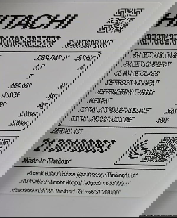 RW760PUK7GBK- هيتاشي ثلاجة ٤ باب زجاج اسود انفرتر 760 لتر Image 9 Preview