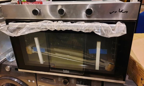 بيكو beko فرن غاز بلت أن 90 سم مع مروحة فرز تغليف بسبب الكرتونة- موديل BBWHT12104XS Image 4 Preview