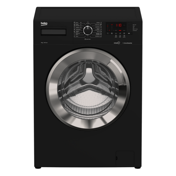 غساله بيكو 8كيلو اسود 1200لفة بخار انفرتر ديجيتال WTV8612XBCI Image 1 Preview