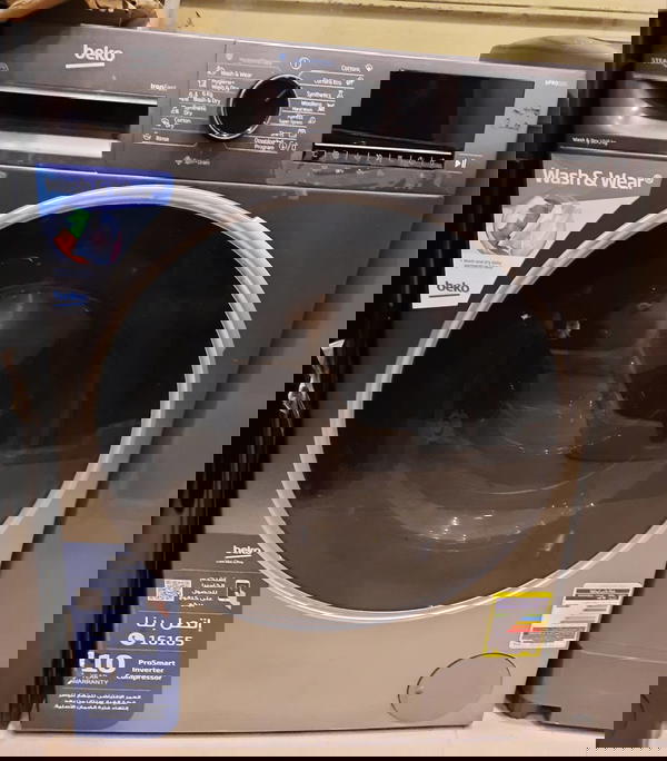 غسالة بيكو beko فول أوتوماتيك 10 كيلو بالمجفف 6 كيلو 1400 لفة ديجيتال لون رمادي BWD10640MCI Image 3 Preview