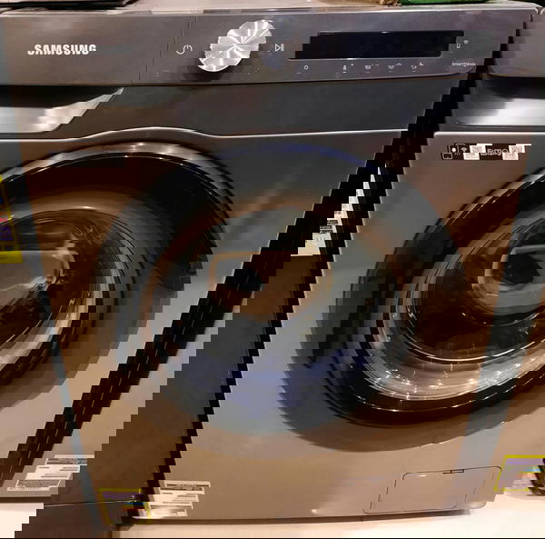 غسالة ملابس اوتوماتيك سامسونج، 9 كيلو، بموتور انفرتر، شاشة ديجيتال، 1400 لفة، WW90T4040CX1 - فضي داكن فرز تغليف بسبب الكرتونة  Image 5 Preview