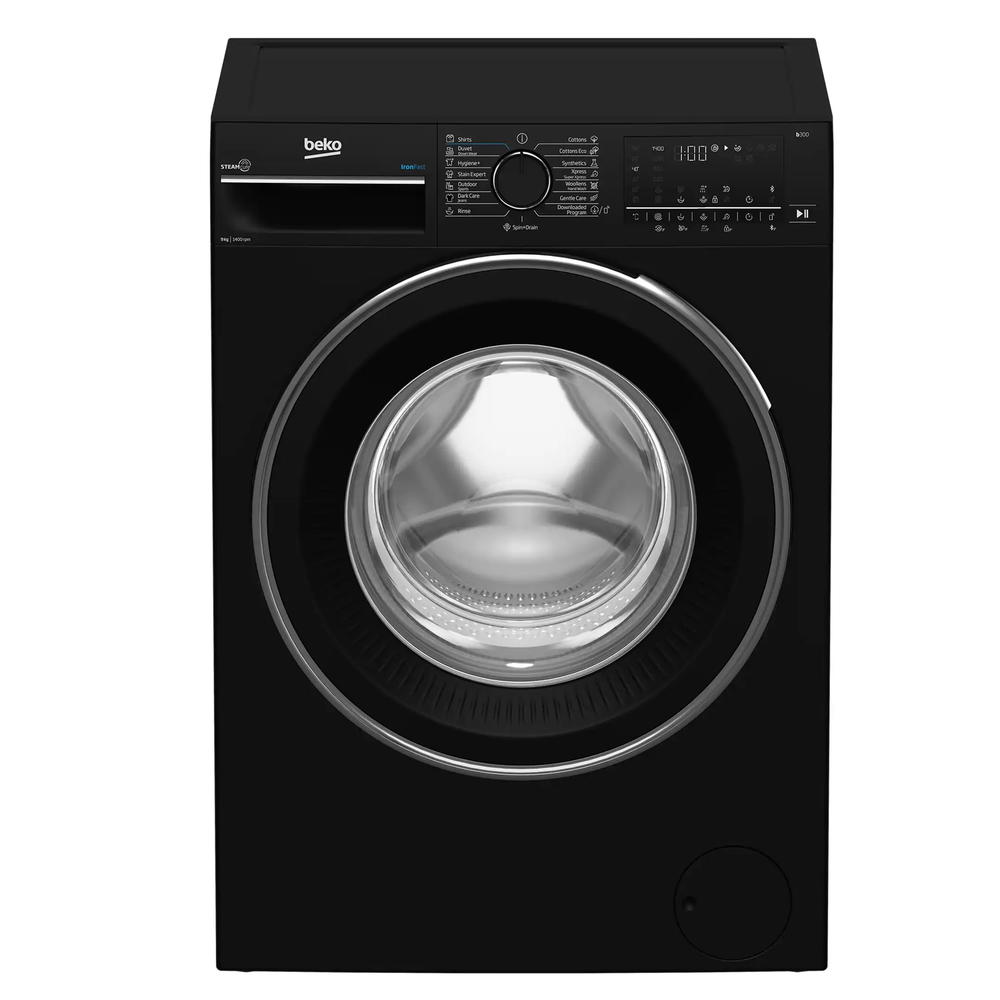 غسالة ملابس بيكو 9 ك بيانو فول اتوماتيك تحميل امامي ديجيتال بلوتوث انفرتر، أسود - B3WFU50940BCI Preview Image