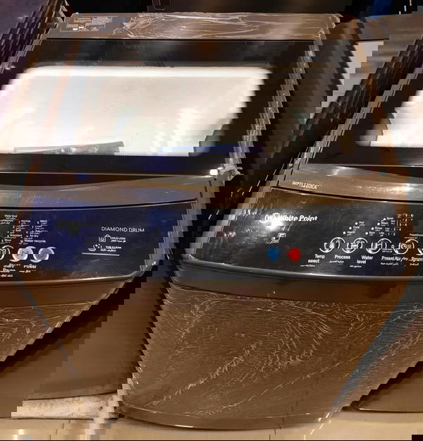 وايت بوينت غسالة ملابس 12 كيلو فوق أوتوماتيك ديجيتال باب زجاجي هيدروليك لون رمادي غامق WPTL12DGGLA Image 3 Preview