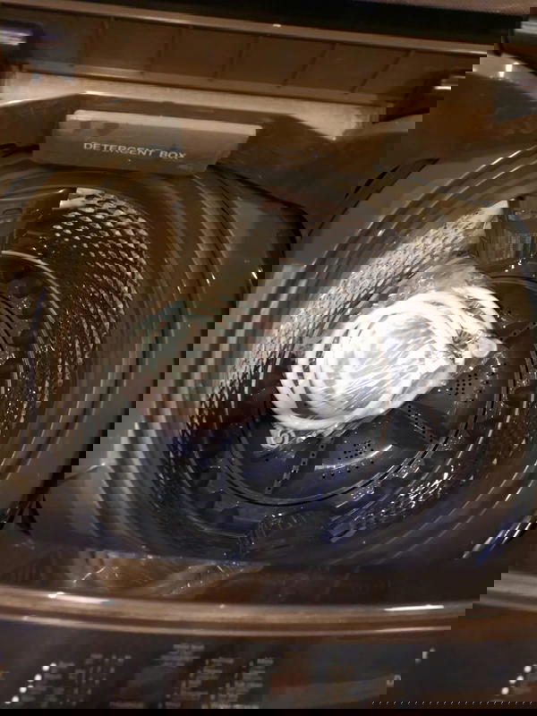 وايت بوينت غسالة ملابس 12 كيلو فوق أوتوماتيك ديجيتال باب زجاجي هيدروليك لون رمادي غامق WPTL12DGGLA Image 5 Preview