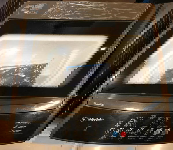 وايت بوينت غسالة ملابس 12 كيلو فوق أوتوماتيك ديجيتال باب زجاجي هيدروليك لون رمادي غامق WPTL12DGGLA Image 6 Preview