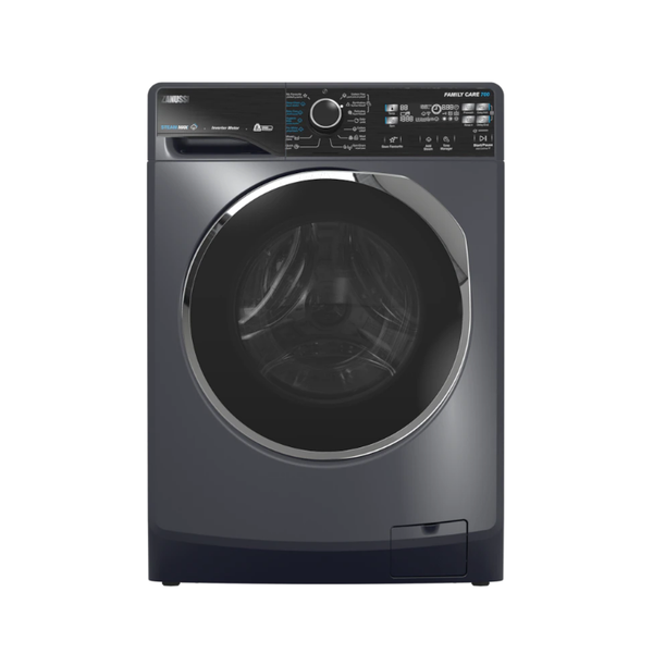 زانوسى غسالة ملابس اتوماتيك 8 كجم 1200 لفه موتور انفرتر رمادي غامق ZWF8221BL7 Image 1 Preview