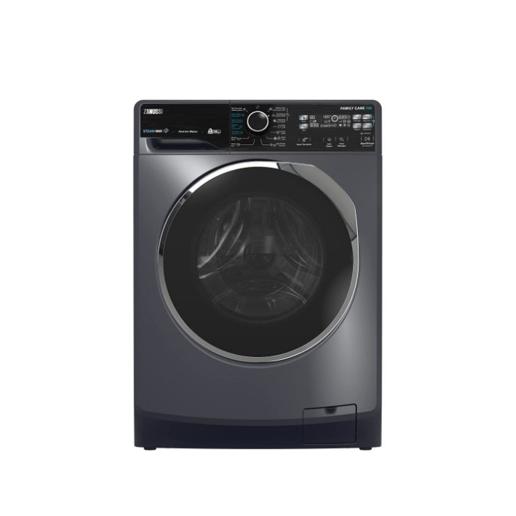زانوسى steam max غسالة ملابس اتوماتيك 7 كجم 1200 لفه موتور انفرتر رمادي غامق ZWF7221DL7 Preview Image