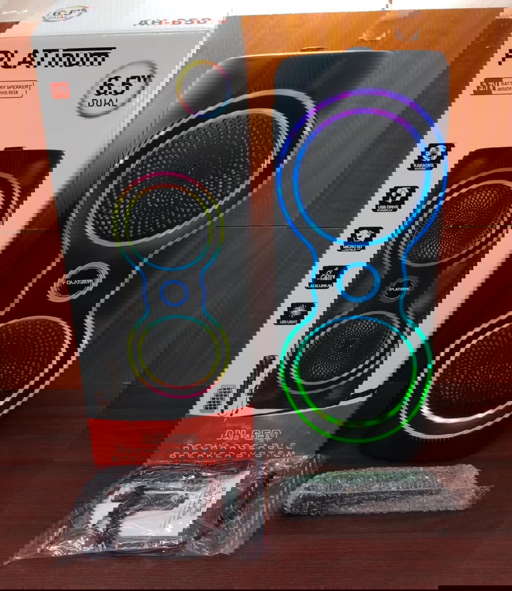 اسبيكر بلوتوث شحن 6.5 بوصه دبل مضئ ضمان Platinum Ah650 Preview Image