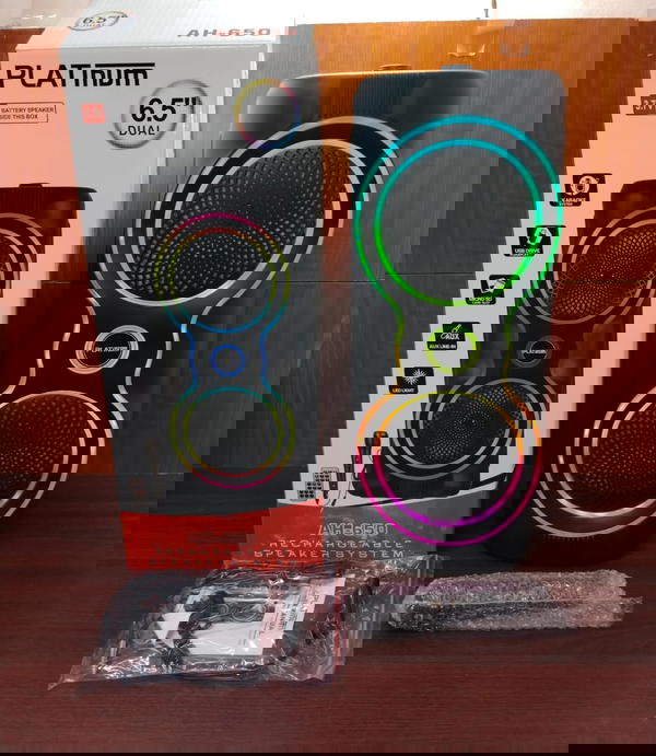 اسبيكر بلوتوث شحن 6.5 بوصه دبل مضئ ضمان Platinum Ah650 Image 2 Preview