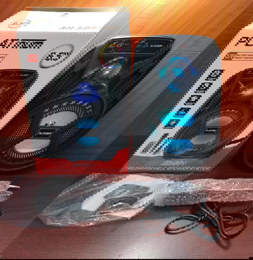 اسبيكر بلوتوث شحن 6.5 بوصه مضئ ضمان Platinum Ah601 Preview Image