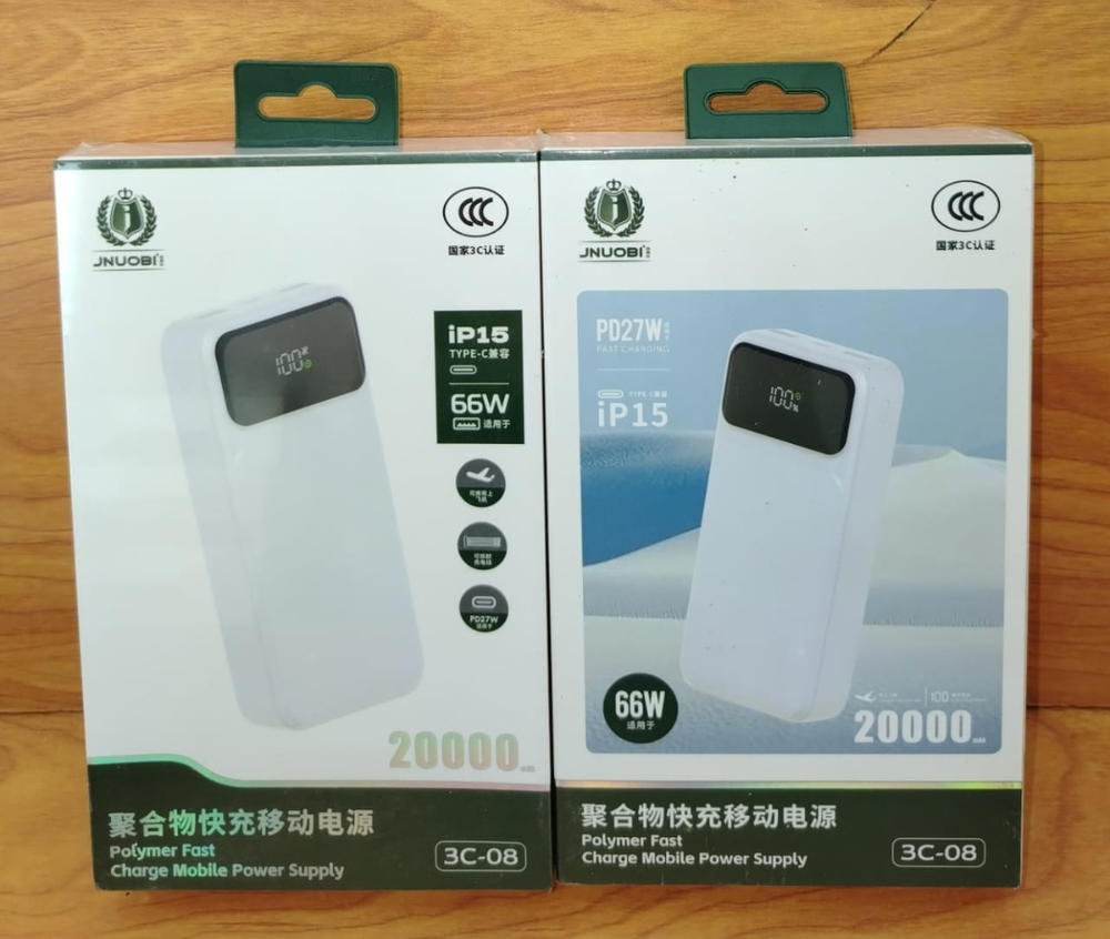 باور بنك 20 آلاف 66 وات فاست ضمان JNUOBI 3C-08 Preview Image
