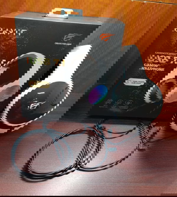 هيدفون جيمينج محيطي مضئ ضمان Havit h2043d Image 2 Preview