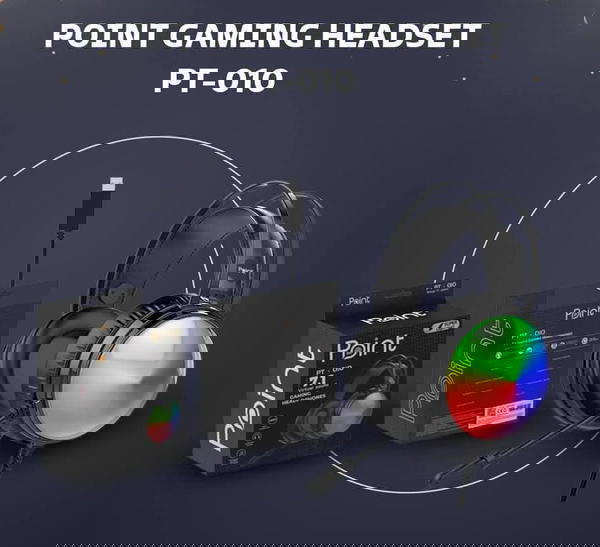 هيدفون جيمينج محيطي مضيئة ضمان Point pt010 Image 3 Preview