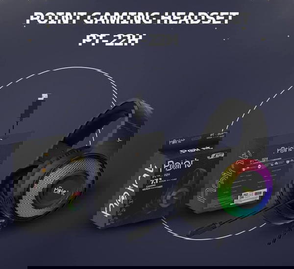 هيدفون جيمينج محيطي مضيئة ضمان Point pt22h Image 3 Preview