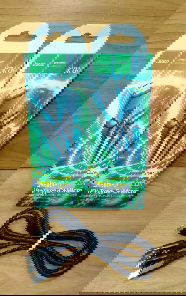 كابل 3*1 شيلد 2 امبير ضمان Hoco x76 Image 1 Preview