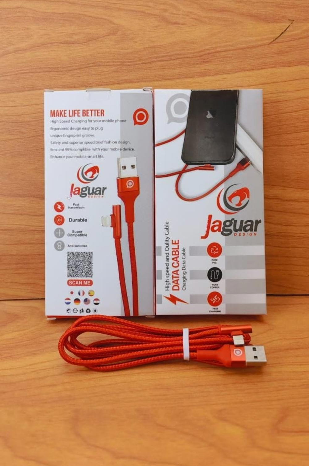 كابل آيفون شيلد ضمان 90° Jaguar  Preview Image