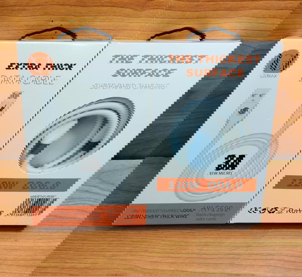 كابل ميكرو 120 وات OD6.0 ضمان GEMAX hy-c608 Preview Image