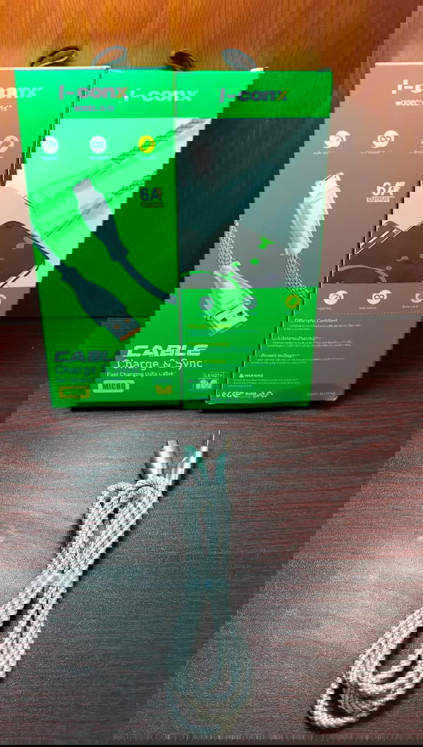 كابل ميكرو 6 امبير مضئ ضمان I-conx k15 Image 1 Preview
