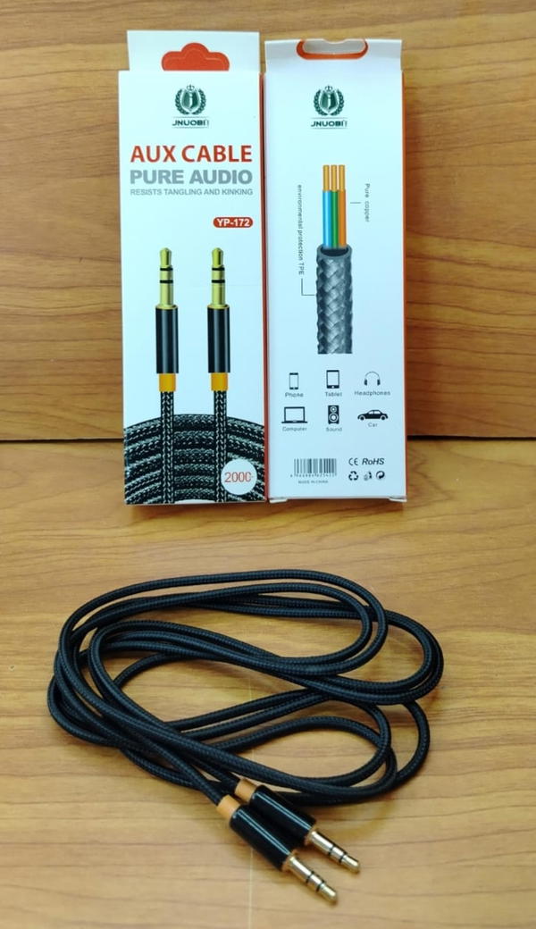 كابل شيلد 2 متر AUX 1*1 نحاس ضمان JNUOBI yp-172 Image 1 Preview