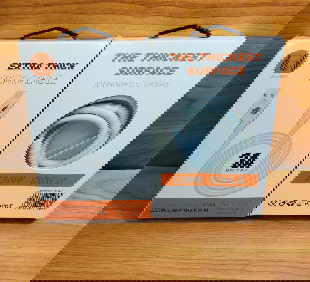 كابل تايب سي 120 وات OD6.0 ضمان GEMAX hy-c610 Preview Image