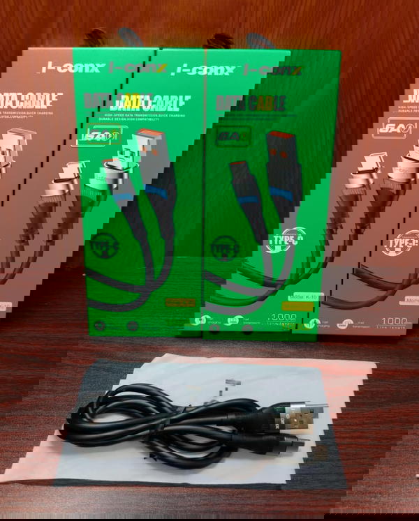 كابل تايب سي 6 امبير مضئ ضمان I-conx k10 Image 1 Preview