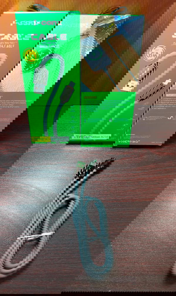 كابل تايب سي 6 امبير مضئ ضمان I-conx k16 Image 1 Preview