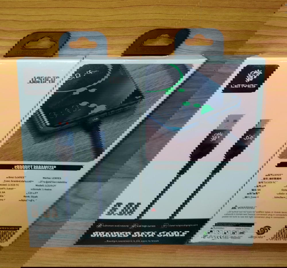 كابل تايب سي 6 امبير شيلد ضمان LENYES lc519 Preview Image