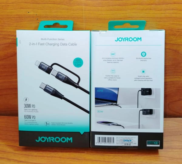 كابل 2*1 تايب سي 60 وات PD ضمان JOYROOM A37 Image 1 Preview
