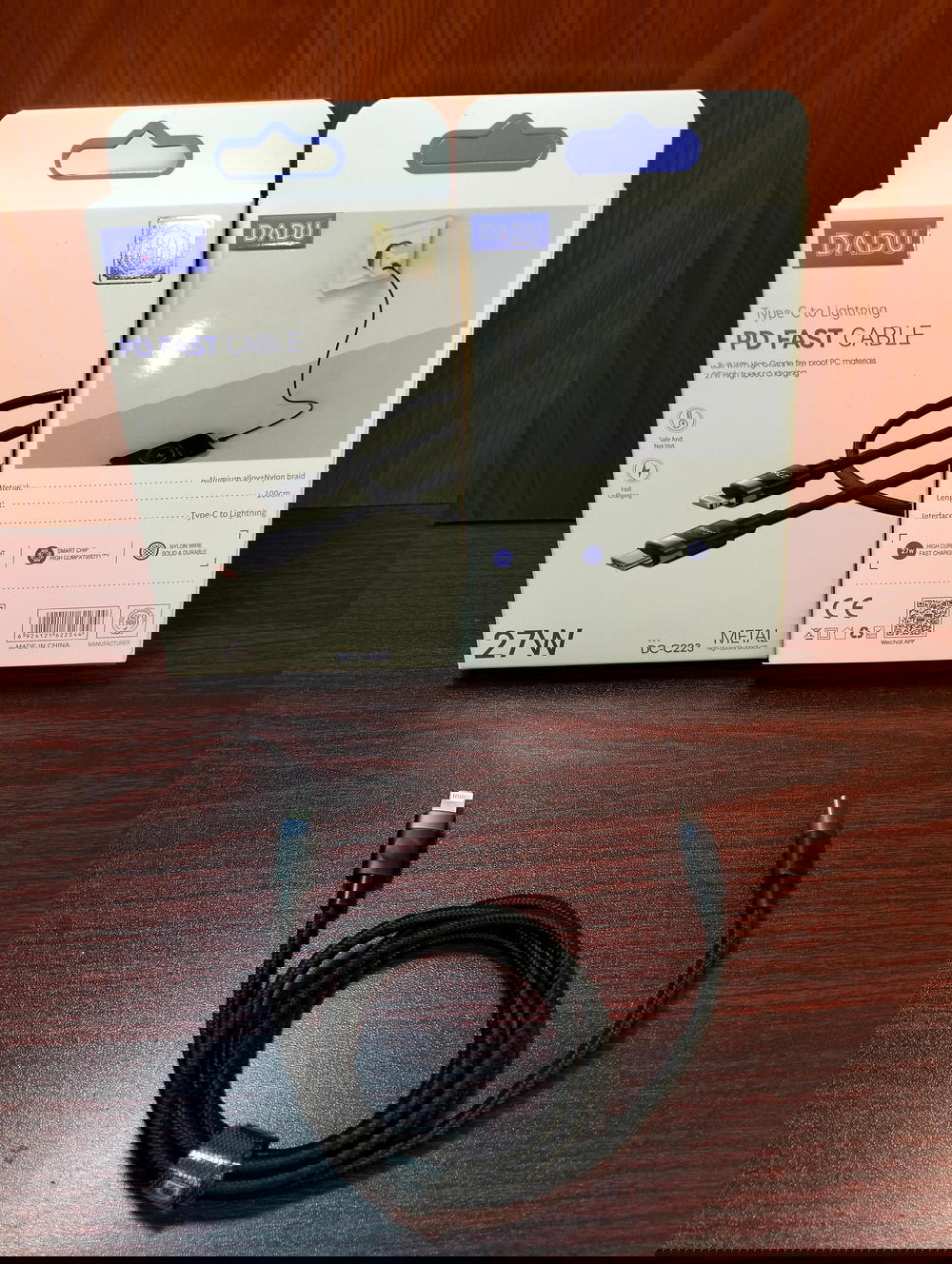 كابل تايب سي ايفون 27 وات شيلد ضمان DADU DC223 Preview Image