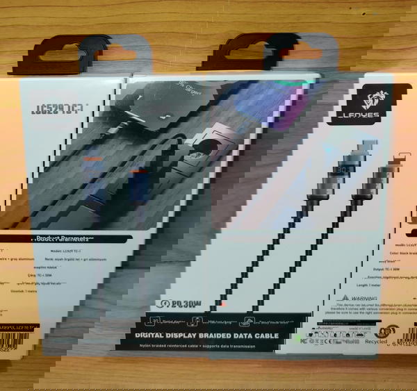 كابل تايب سي ايفون 30 وات شيلد عداد ضمان LENYES lc529 Image 1 Preview