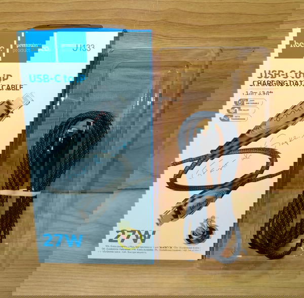 كابل تايب سي ايفون شيلد 27 وات ضمان Hoco u133 Image 1 Preview