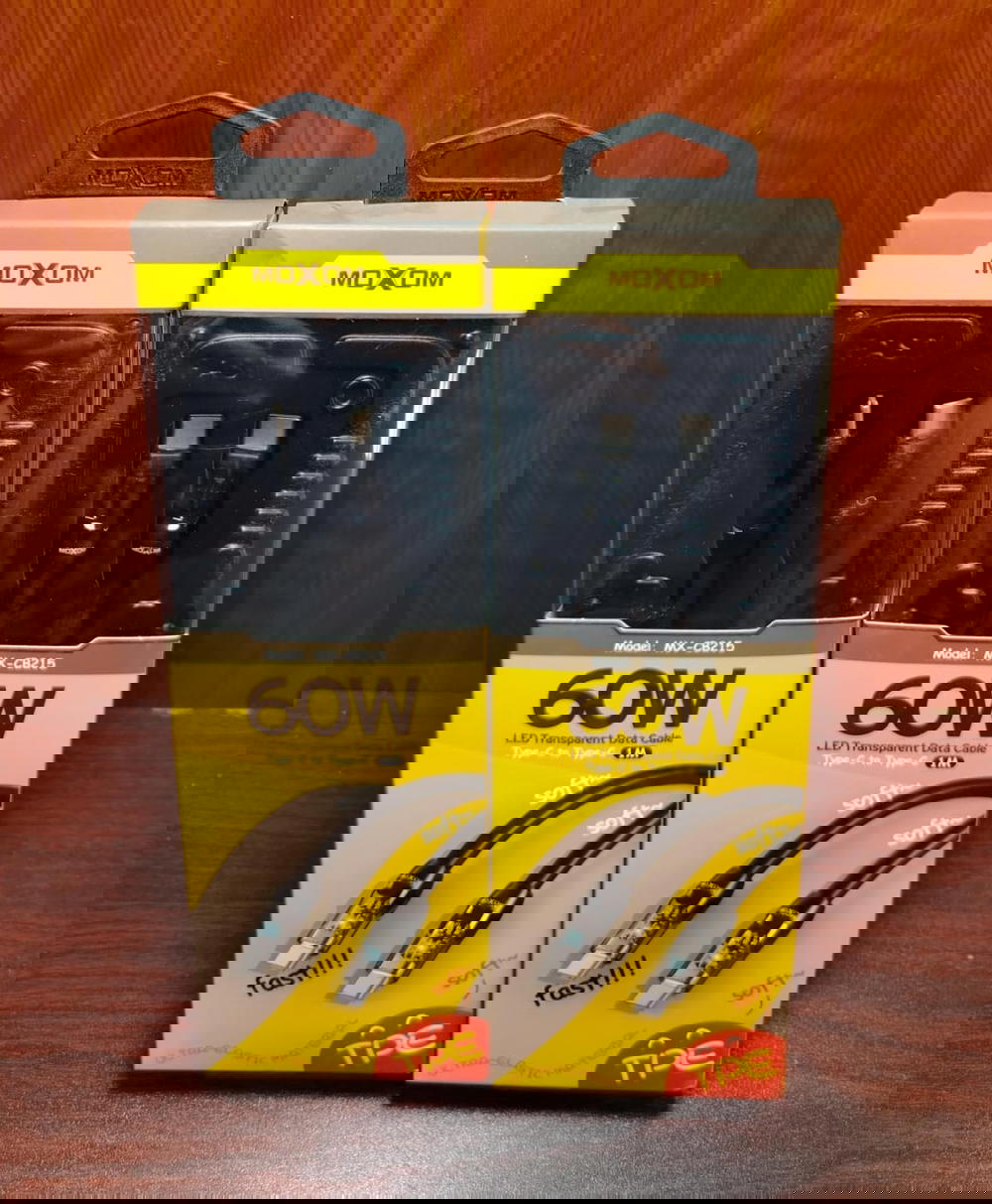 كابل تايب سي طرفين 60 وات مضئ ضمان Moxom cb215 Preview Image