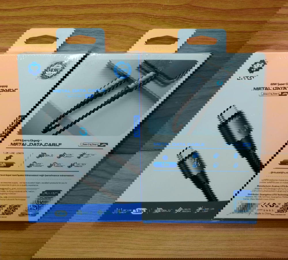 كابل تايب سي طرفين 60 وات شيلد مضئ ضمان LITO ld10cc Preview Image