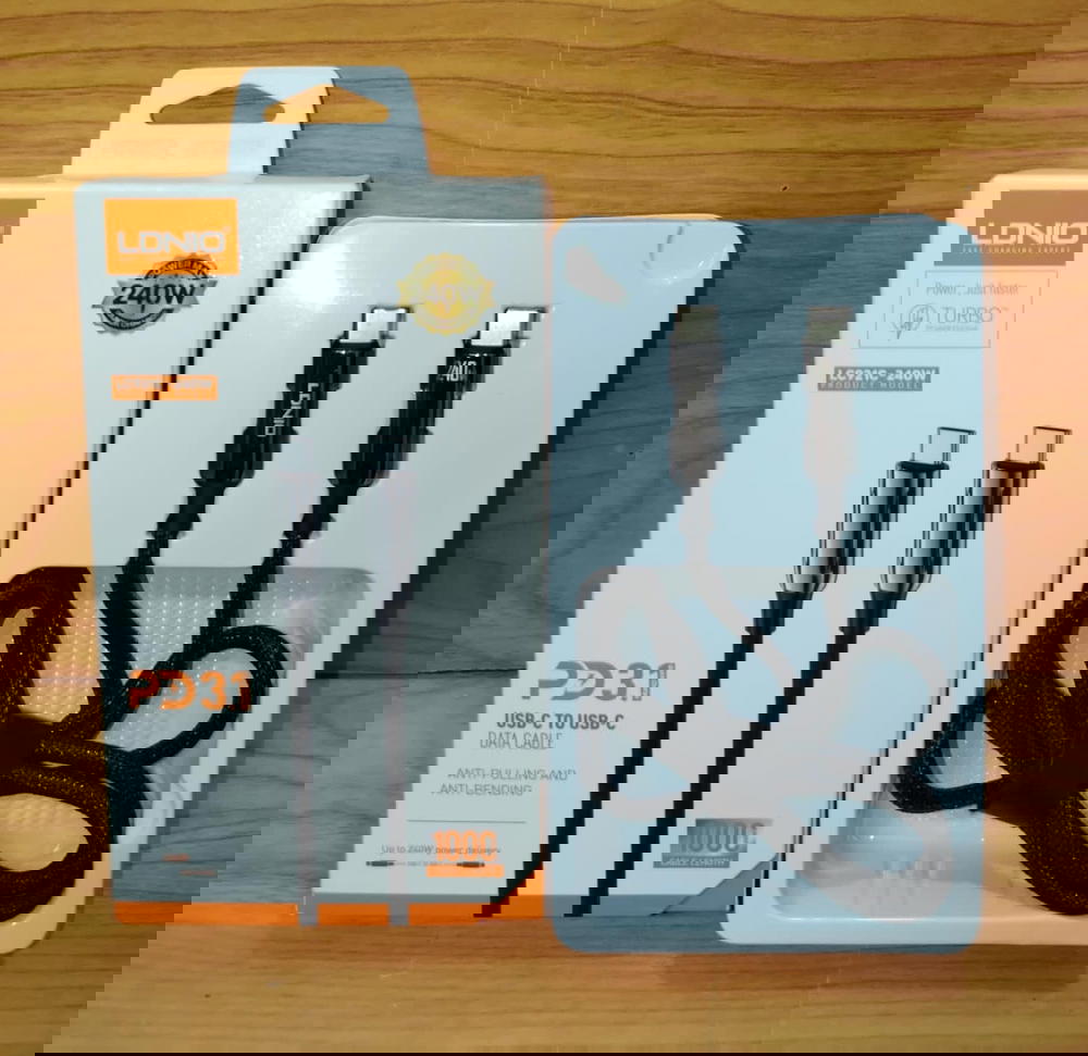 كابل تايب سي طرفين شيلد 240 وات ضمان LDNiO lc921c Preview Image
