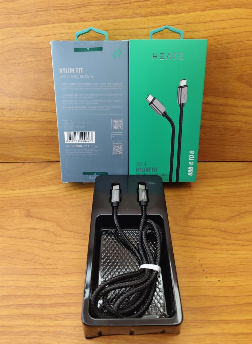 كابل تايب سي طرفين شيلد 6 امبير ضمان Heatz zc44 Preview Image